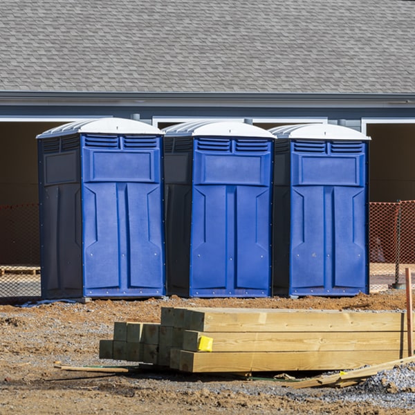 what is the expected delivery and pickup timeframe for the porta potties in Portis